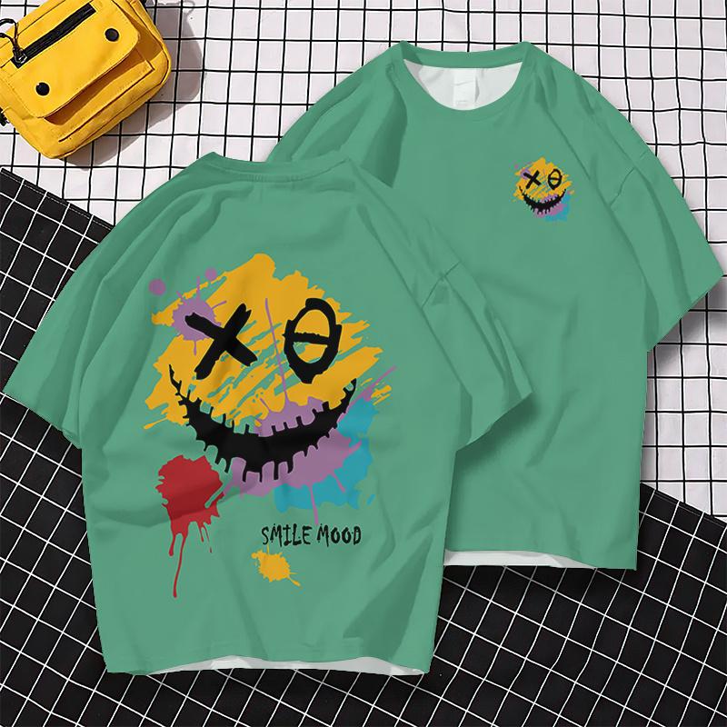 

Летняя мужская футболка с 3d красочным принтом и короткими рукавами, модные повседневные мужские топы, одежда, свободная футболка большого размера для мужчин, 2024 XL