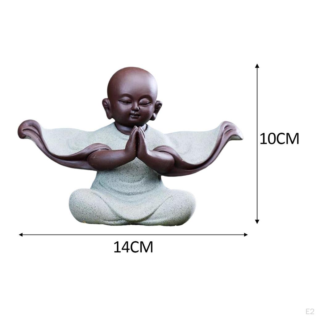 Buddhist Figurine Ceramic Monk Statue for Home And Office Decor