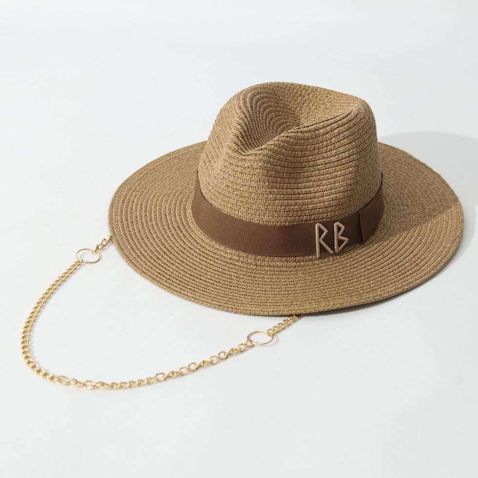 My Extreme Outdoor Activities Women's Ribbon Straw Hat, Elegant Beach Sun Cap & Party Dress Fedora, Summer Chapeau Femme 56-58Cm