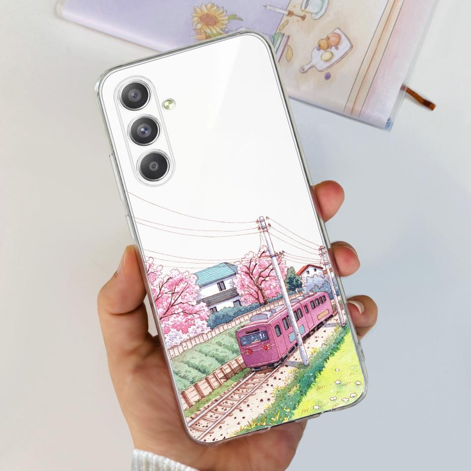 For Samsung Galaxy A55 Case Samsung A55 5G SM-A556B Fashion Printing Soft Silicone TPU Phone Back Cover