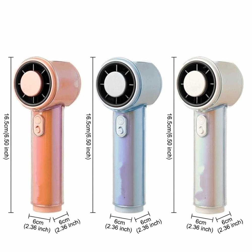 High-Speed Airflow Portable Handheld Fan Smart Digital Display USB Rechargeable Fan  Travel