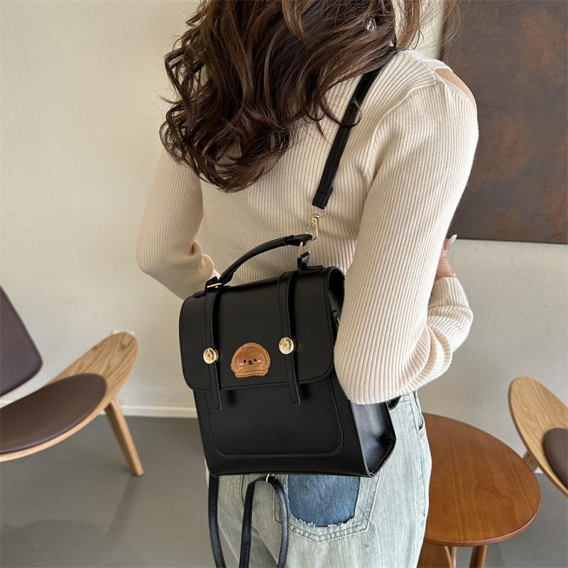 Jarní nová korejská batohová crossbody taška jednoduchá textura pro dojíždění jednoduchá retro ležérní taška