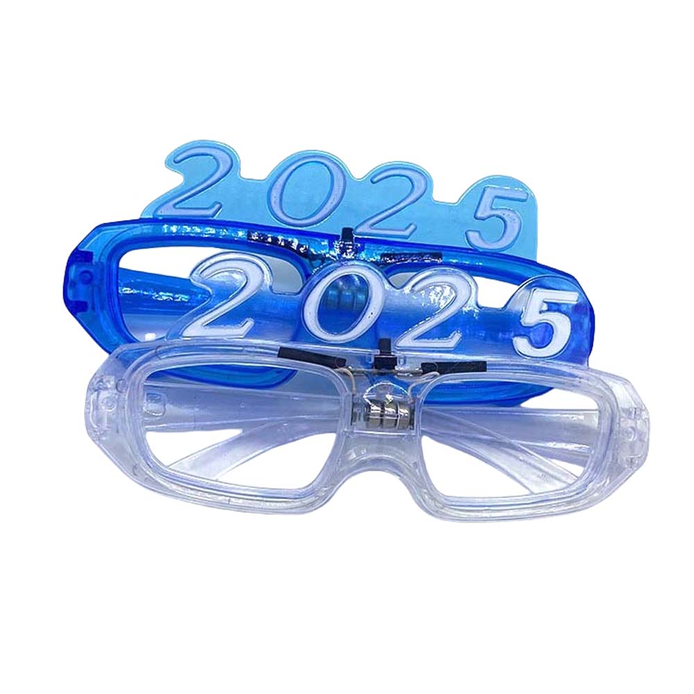 Photographic Ornaments 2025 Happy New Year Glow Glasses New Year Party Glasses  New Year Gift