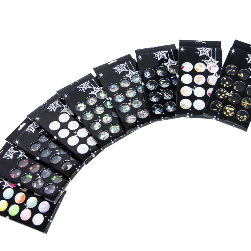Adorno Para Uñas Mezcla De Un Solo Color Caja Njb 8