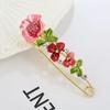 Oil silk scarf buckle brooch women's fixed clothes cardigan pin tulip flower temperament versatile accessories