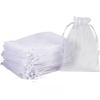 50pcs  Transparent Organza Gift Bags with Drawstrings | Random Colors, Preferred for Weddings, Parties, and Valentine's Day