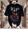 Trendige Marke Kurzarm-Baumwoll-Top Herren T-Shirt mit Aufdruck Trendiges Vielseitiges Rundhals-T-Shirt für Herren und Damen Herren