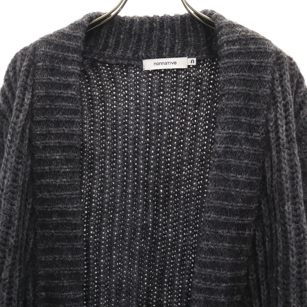 Cardigan de punto de manga larga nonnative Gris carbón Para hombre Usado