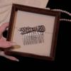 Silver Bow Hair Comb Bow Shape Updo Hair Comb Gifts Back-of-head Bun Hairbrush  Updo Styling