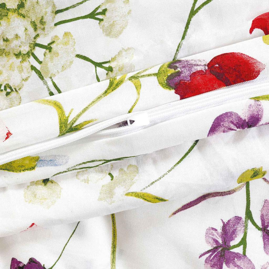 Cotton Bedding 160x200 Natural 100% Cotton Colorful Spring Flowers