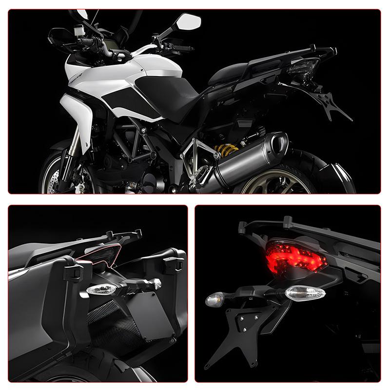 Rear Motorcycle LED Tail Light 12V Turn Signal Lights Driving Brake Lamp Indicator Light For Ducati Multistrada 1200 2010-2014