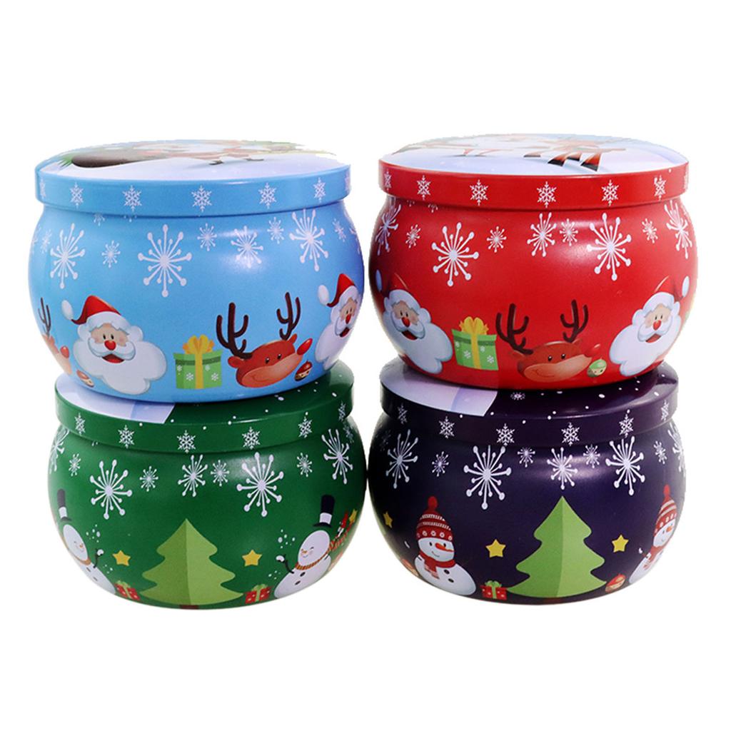 Candle Tins with Lids Christmas Candle Jars Empty Candle Tins for Making Candle Candle Making Jars 8 Style