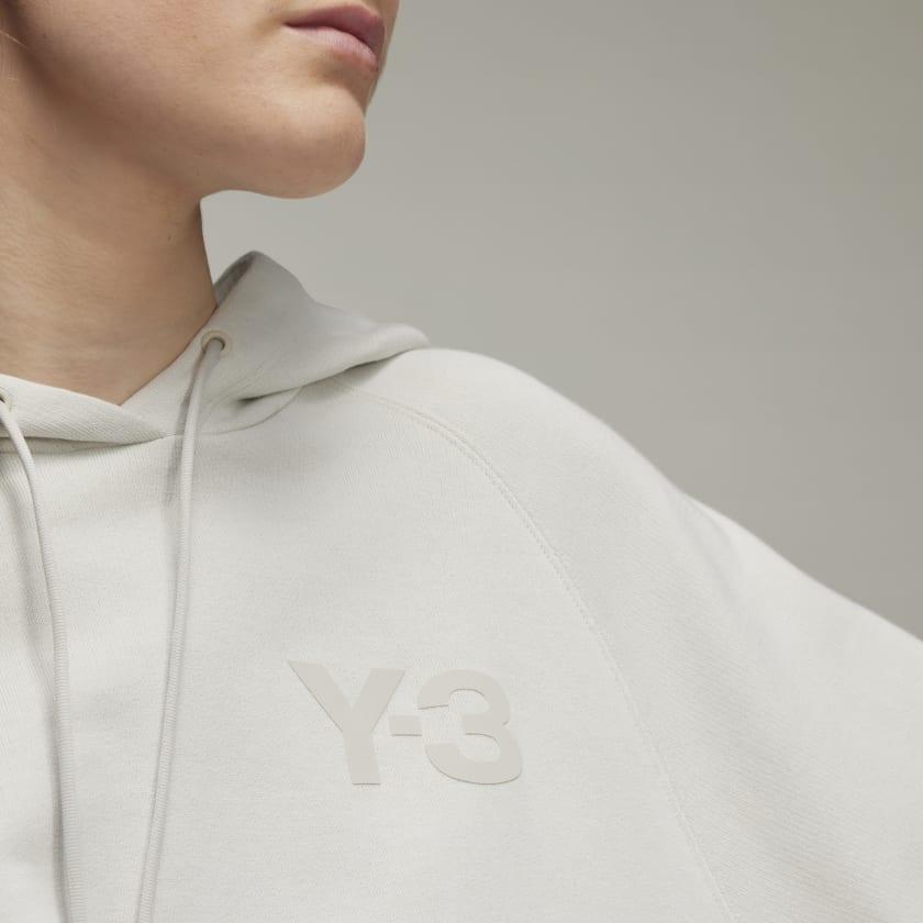Adidas Y-3 Solid Color Hooded Long Sleeve Sweatshirt Women Sweatshirt White HG6148