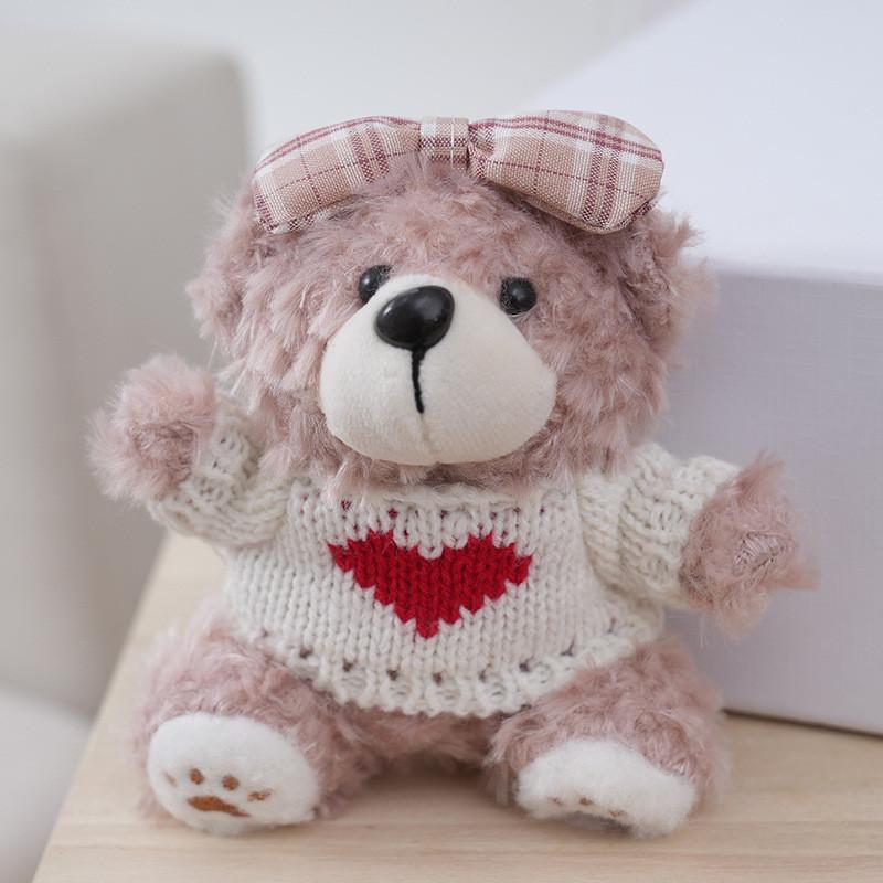 Creative Cartoon Plush Christmas Bear Keychain Charming Accessory For Bags