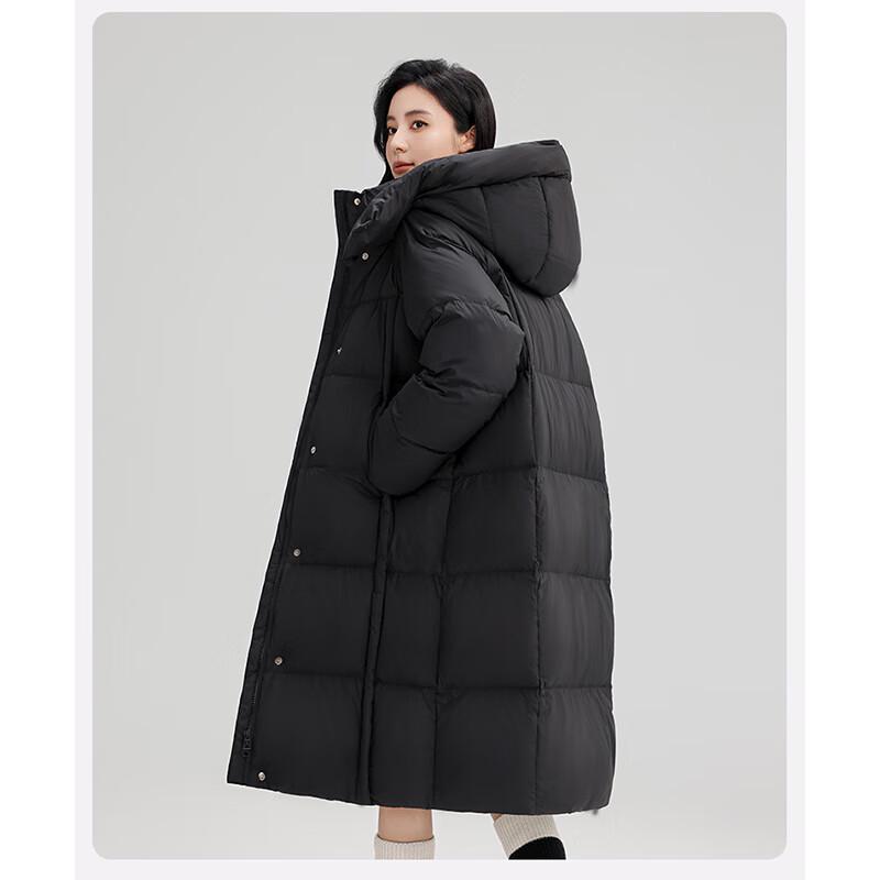 Yaya 2025 Women's Long Hooded Down Jacket