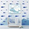 Fish Wall Stickers Blue Cartoon Home Decoration Bedroom Nursery Marine Theme Children's Room Decoration Wall Stickers