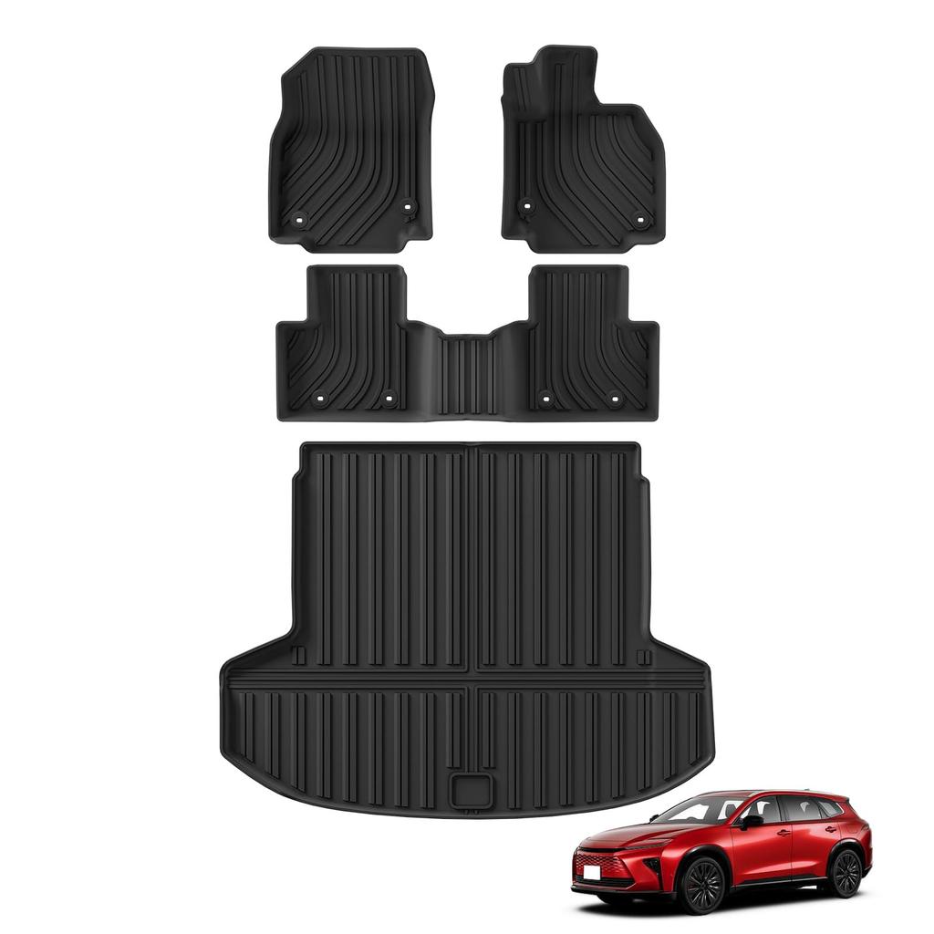 ZUNDUO Floor Mats Luggage Mats for the New Toyota Crown Estate 3D Car Floor Luggage Custom Made of TPE Easy Interior 1st 2nd Rows Luggage Set Estate