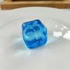 Clear Toy Snowflake Anxiety with Glitter Cube Squeeze Relief Stress Cube Sensory