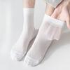 Men's Summer Thin Pure Cotton Mid-calf Socks, Mesh Breathable, Antibacterial and Deodorizing Spring and Autumn Casual Business Socks