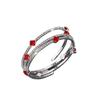 Mehrschichtiges Wickelarmband Greifkette Strassarmband Braut Voll-Diamant Zirkonarmband Offenes Armband Damen