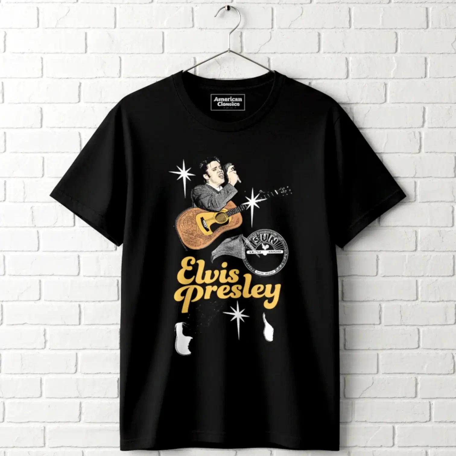 Elvis Presley Super Star Sparkle Men s T Shirt L