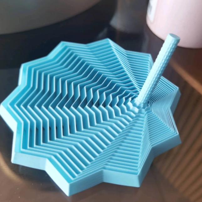 

3D Spiral Tower Hexagonal Toy Ornament with Handle – Creative Decompression Regular