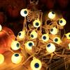 Halloween Eyeball String Lights LED Battery Glowing Ghost Eye Ball Lights Horror Atmosphere Props for Indoor Outdoor Party Decor