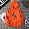 Autumn Winter Women's Thickened Fleece Hoodie Casual Long Sleeve Outerwear Printed Sweatshirt Comfortable Streetwear