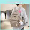 Nylon Material Anti-theft Backpack For Middle School Students Black/red/white/khaki