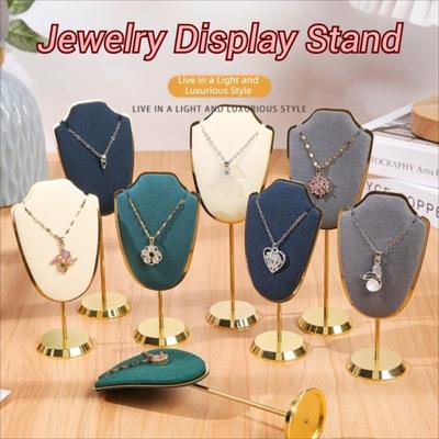 Metal Base Mini Jewelry Display Stand Velvet Jewelry Storage Display Rack  Photography Props