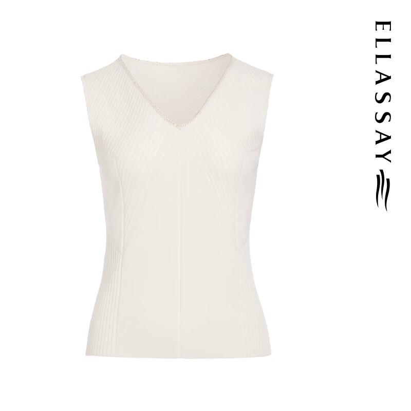 ELLASSAY Women's V-Neck Knit Vest Top