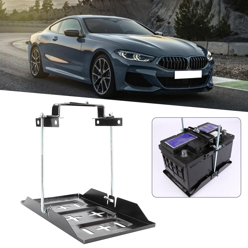 Battery Hold Bracket Battery Tray Bracket Storage Battery Holder Tray Mount Hold Down Clamp Bracket Kit Car Accessory