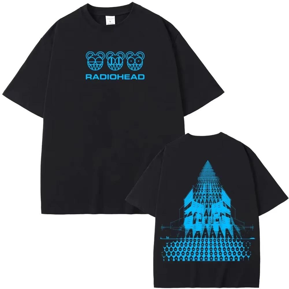 

Radiohead Band Tour TShirt New Style High Quality Album TShirt Unisex Cotton Gothic Printed Crew Neck Summer TShirt S