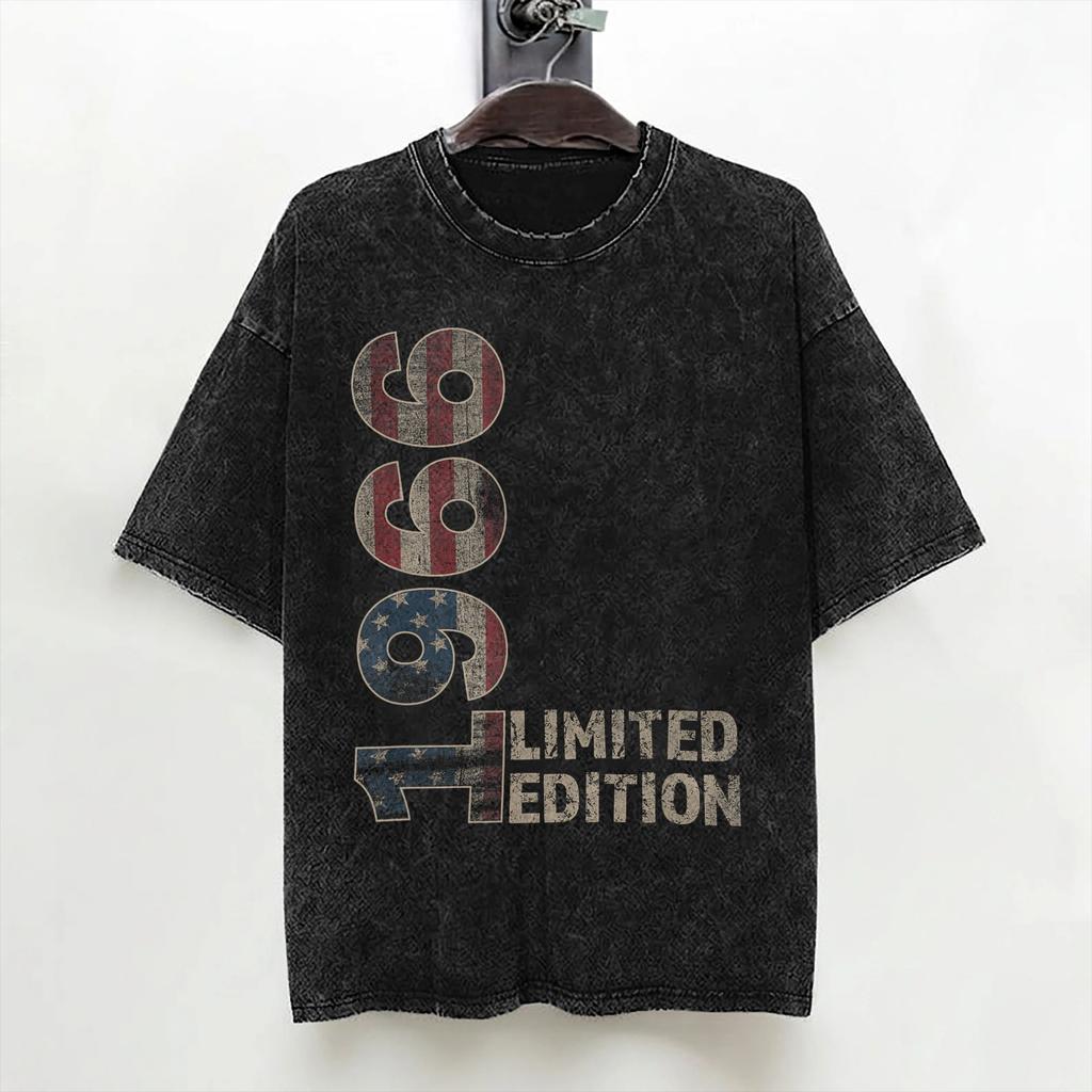 1966 60th Birthday 60 Years Old T Shirts Washed Short Sleeve Oversize TShirt Vintage Men Women Streetwear Summer Tops Tees