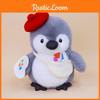 Cute Fishing Chef Drawing Penguin Cartoon Plush Doll Gift For Kids