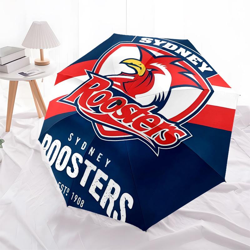 Sydney Roosters Automatic Opening and Closing, 8 rib Structure Portable Umbrella, Suitable for Men and Women in All Seasons Perfect Gift fo