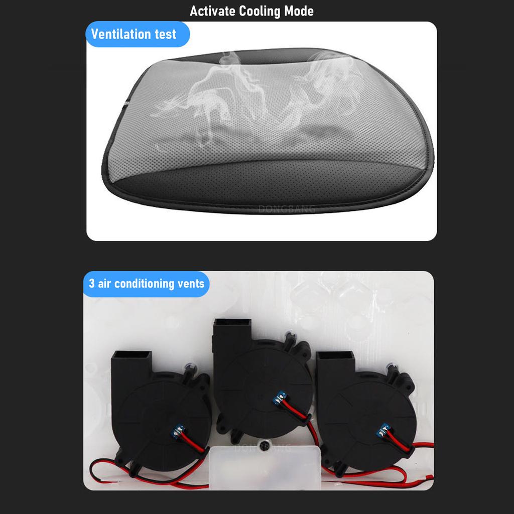Cooling Car Cushion USB Powered 3 Temperature Settings  Ventilated Cooling Car Pad for SUV Truck Van RV Cooling Car Pad
