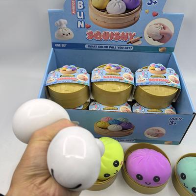 Legújabb Színes Gombóc Nyomkodós Stresszlabda Fidget Tapintható Játék Szimulált Étel Nyomkodós Zsemle Gőzölővel Gyurmázó Golyó Ajándék