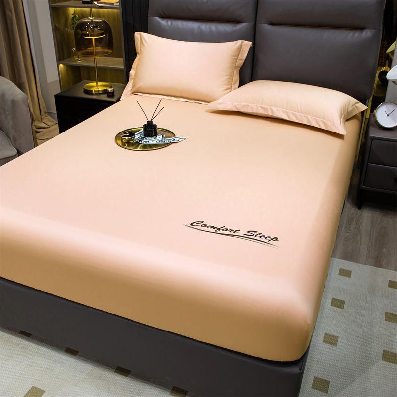Ice Silk Bed Sheet, Summer Bedspread, Three-piece Set, Machine Washable Protective Cover, Non-stick Woolen Sheets