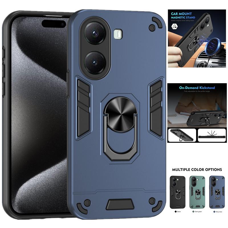 Military Armor Shockproof Case for Xiaomi Poco X7 Pro 5G Protective Cover Ring Stand Holder Fundas Coque