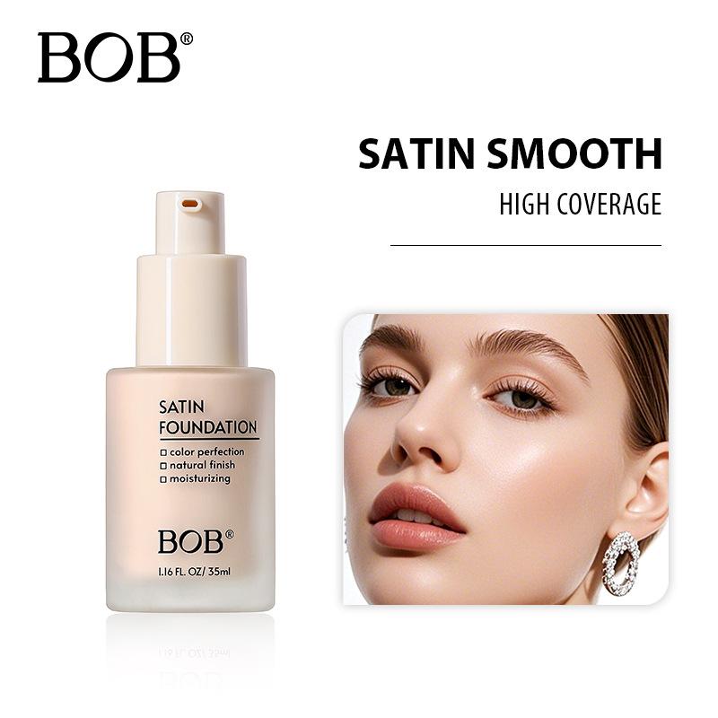 BOB Velvet Foundation Oil Control Concealer Moisturizing Moisturizing Light Skin Anti-rubbing No Makeup Foundation