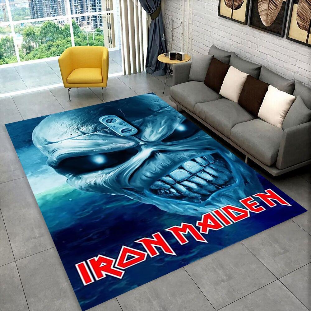 3D I-Iron-M-Maidens Metal Musik Teppich Teppich für Wohnzimmer Schlafzimmer Dekor, Kinder Spiel Rutschfest Dekoration für Sofa Fußmatte Geschenk