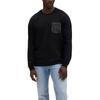 Coach Pattern Printed Pullover Round Neck Drop Shoulder Long Sleeve T-Shirt Men T-Shirts Black CO788-BLK
