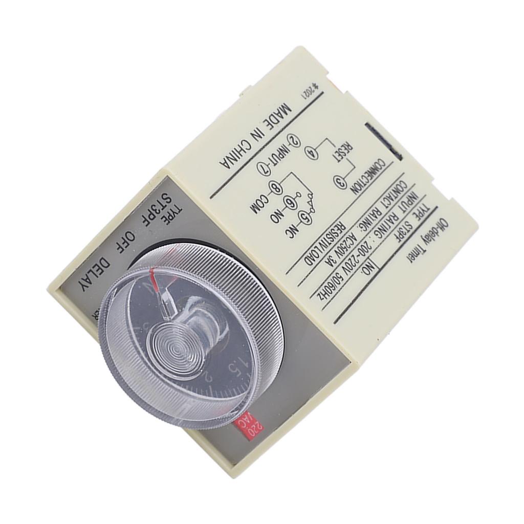 BERM Power Off Delay Relay Knob Control Timing Timer High Accuracy AC200?220V ST3PF