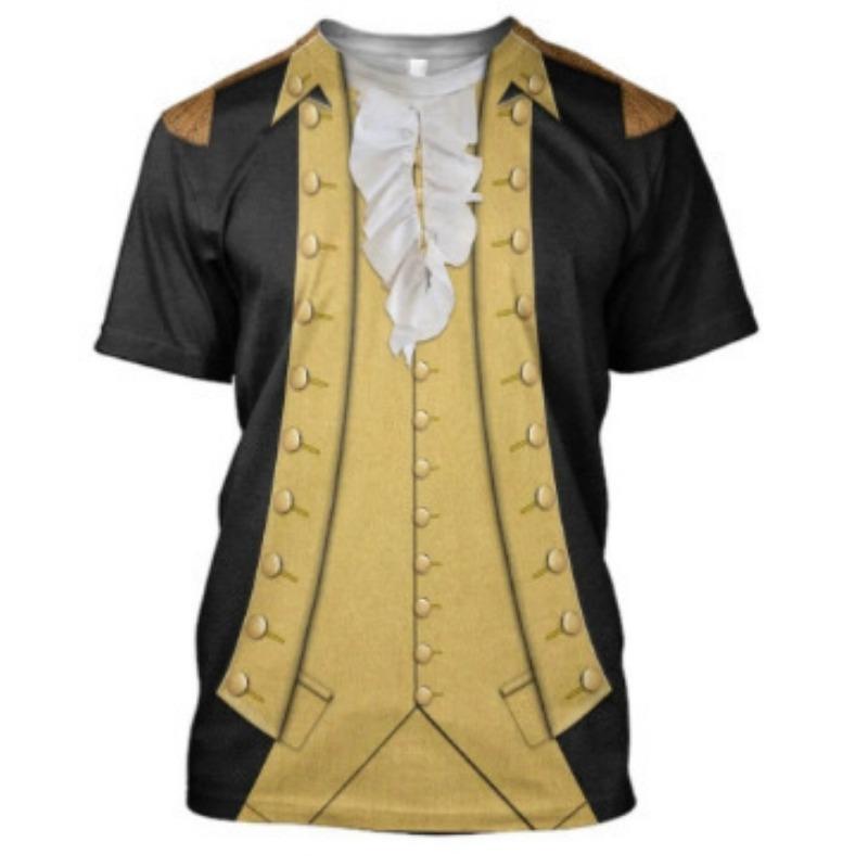 Male Historical Figure's 3D Personalized Printed Clothing Short Sleeved 3D T-shirt
