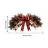 Christmas Wreath with Lights Faux Illuminated Holiday Decoration with Pine Cones and Berry Indoor Faux Pine Wreath for Mantel