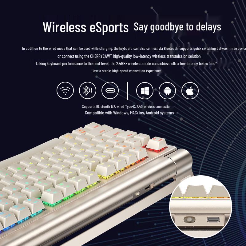 Cherry MX8.3 Tri-Mode Wireless Hot-Swappable Gasket Mechanical Keyboard