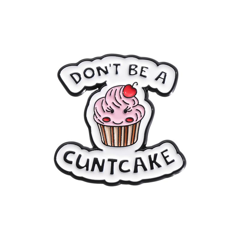 DON'T BE A DICKASAURUS Enamel Pins Custom CUNTCAKE TWATASAURUS Brooches Lapel Badges Cartoon Animal Jewelry Gift for Kids Friend