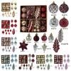 40pcs Shatterproof Christmas Ball Set Waterproof Christmas Tree Decoration Pendant  Home