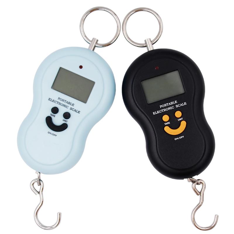 New Arrival Smile Face Hanging Fishing Scale Models 50Kg *10g Electronic BackLight Luggage Pocket Weight Kg Lb OZ